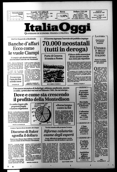 Italia oggi : quotidiano di economia finanza e politica